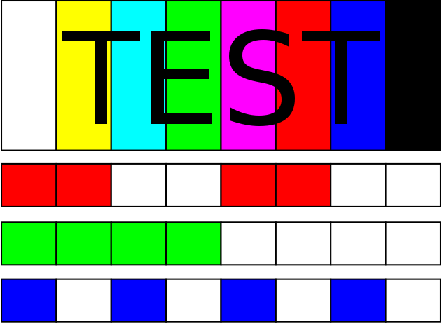 Text in black lettering says "text" on a multicolored background.